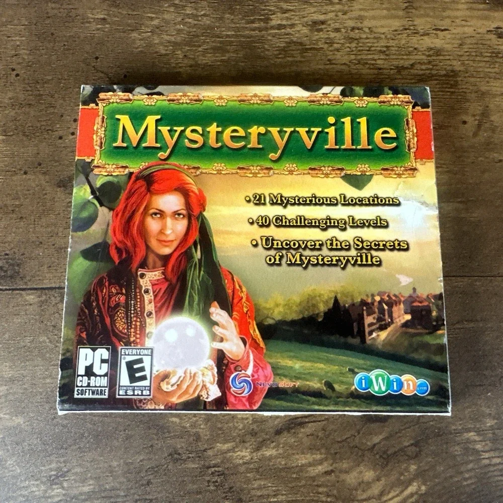 Mysteryville PC Compuer Game Windows Hidden Object picture search game Tested